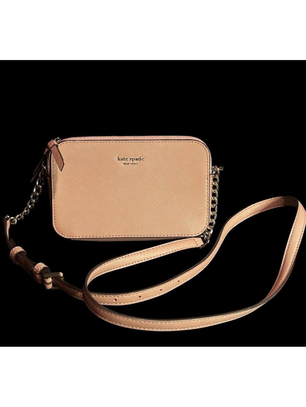 Kate Spade Double Zip Small Crossbody Dusty Peony